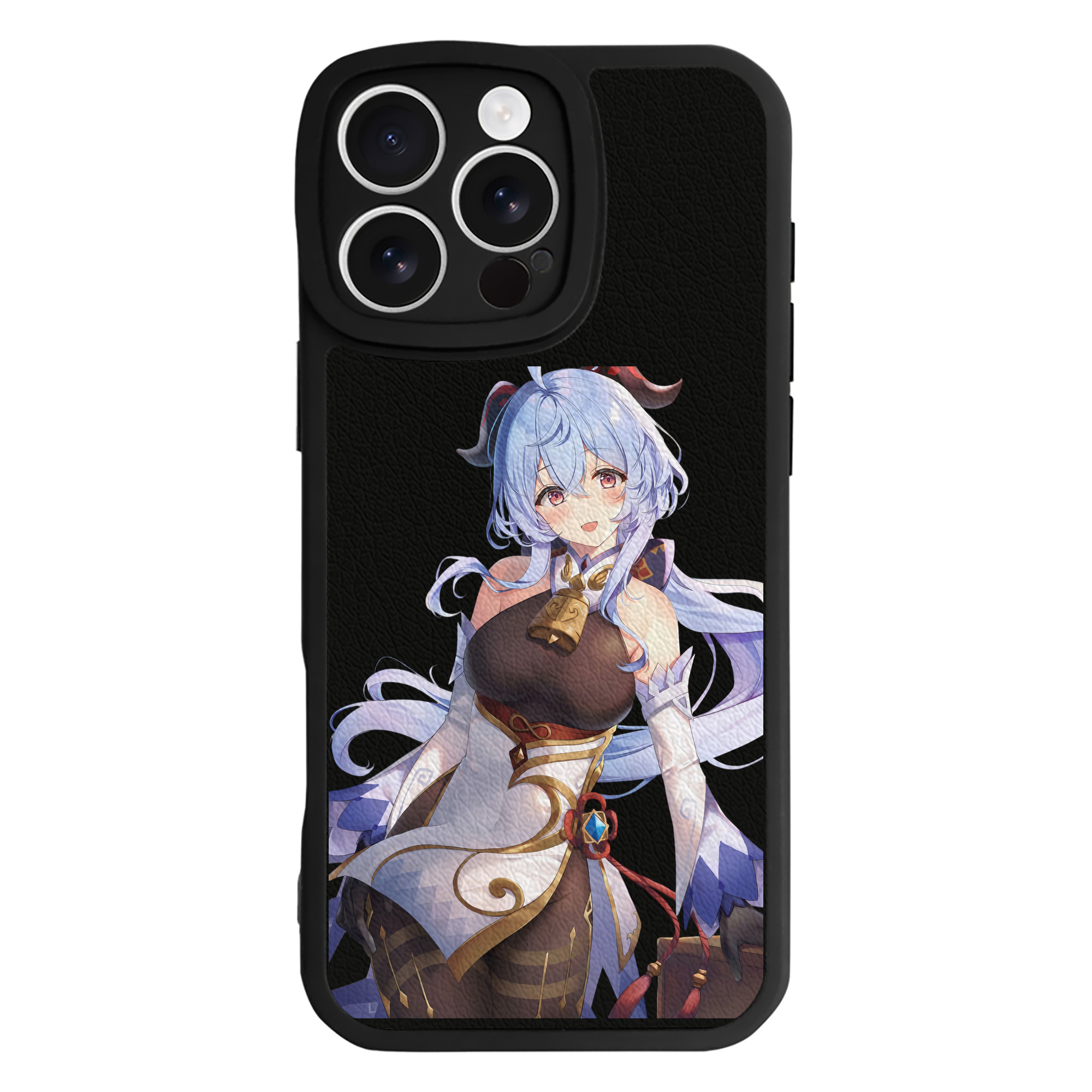 げんし神 甘雨 かんう genshin Ganyu 【iPhone 16シリーズ対応】シリコンスマホケース（レザー調） 材質：シリコン